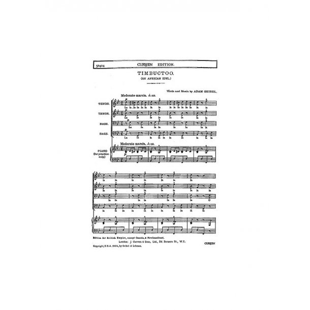 Adam Geibel: Timbuctoo (An African Idyl)