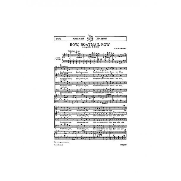 Adam Geibel: Row, Boatman, Row (TTBB)
