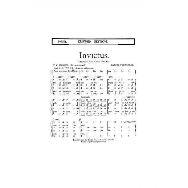 Protheroe, D Invictus Ttbb (Tonic)