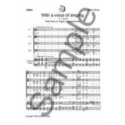Martin Shaw: With A Voice Of Singing (TTBB/Piano)