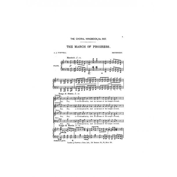Giacomo Meyerbeer: March Of Progress (SATB)