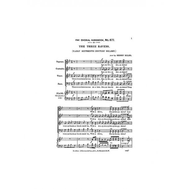 Hiles The Three Ravens Satb