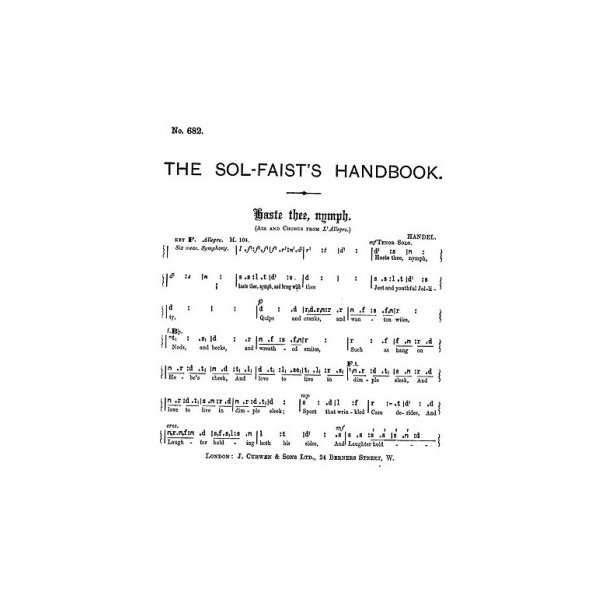 Handel Haste Thee, Nymph Tonic