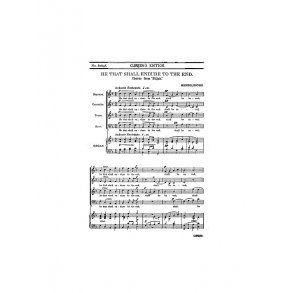 Mendelssohn He That Endure End Satb
