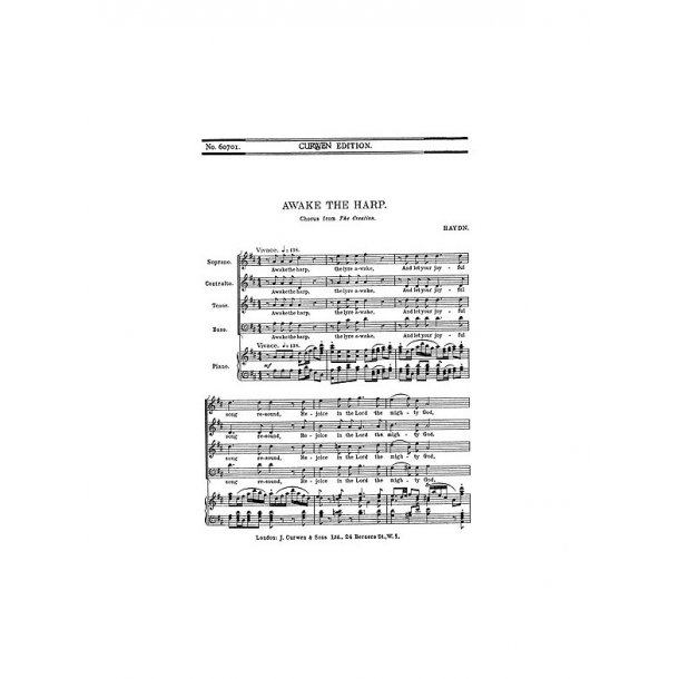 Haydn Awake The Harp Satb