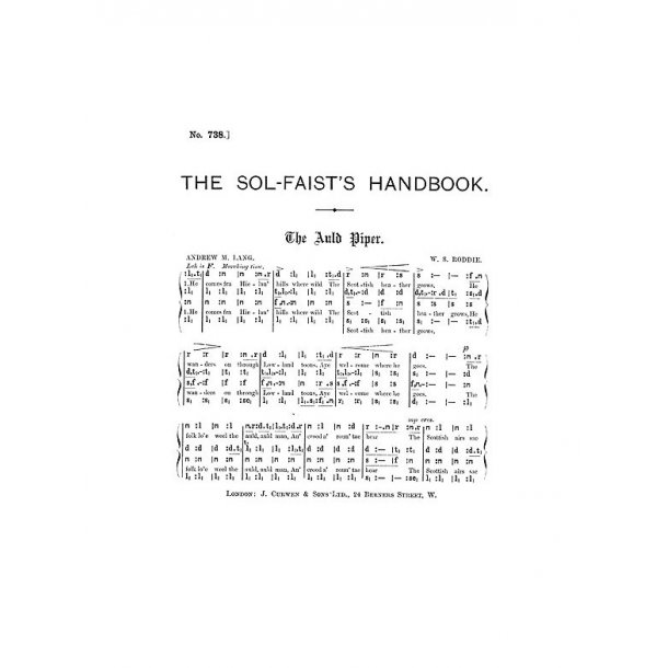 Roddie The Auld Piper Satb Tonic