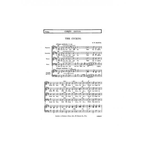 Martin The Cuckoo Satb
