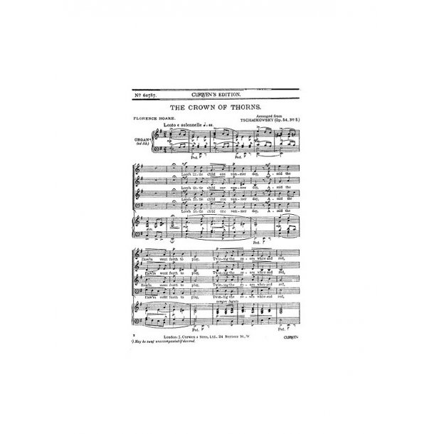 Tschaikowsky Crown Thorns Satb