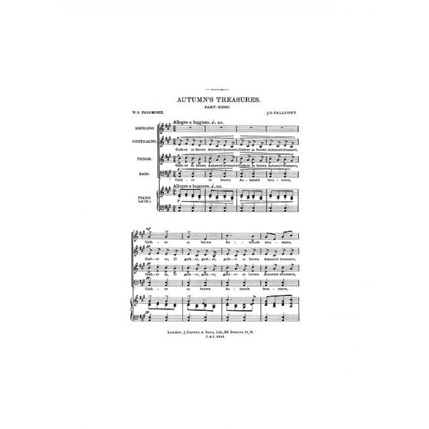 Callcott Autumn's Treasures Satb