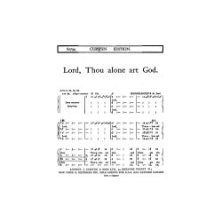 Mendelssohn Lord, Thou Alone Art God Satb Tonic Solfa