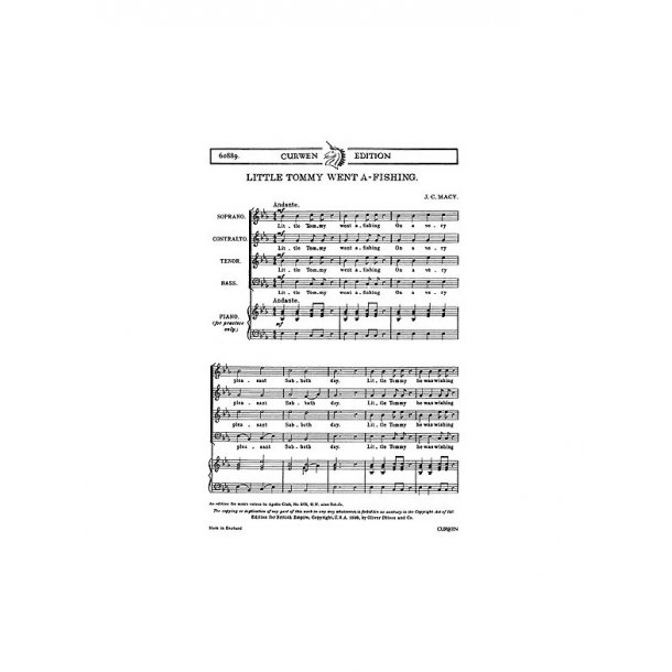 Macy, J Little Tommy Went A-fishing Satb/Piano