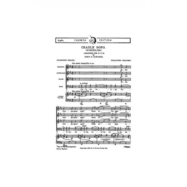 Brahms Cradle Song Satb