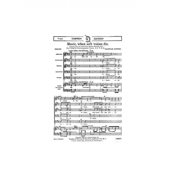 Bantock Music When Soft Die Satbb