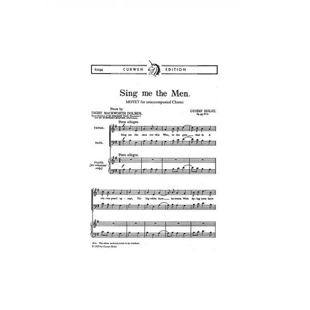 Holst: Sing Me The Men Op. 43/2