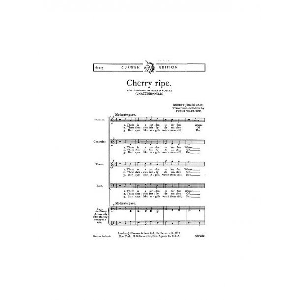 Jones Cherry Ripe Satb