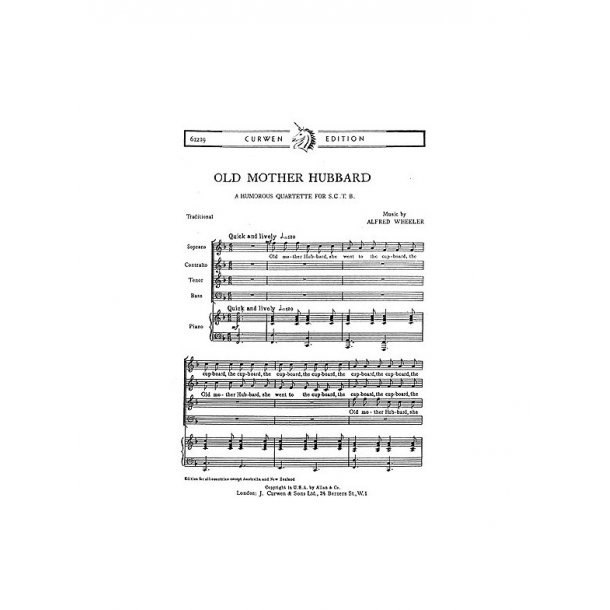Wheeler Old Mother Hubbard Satb