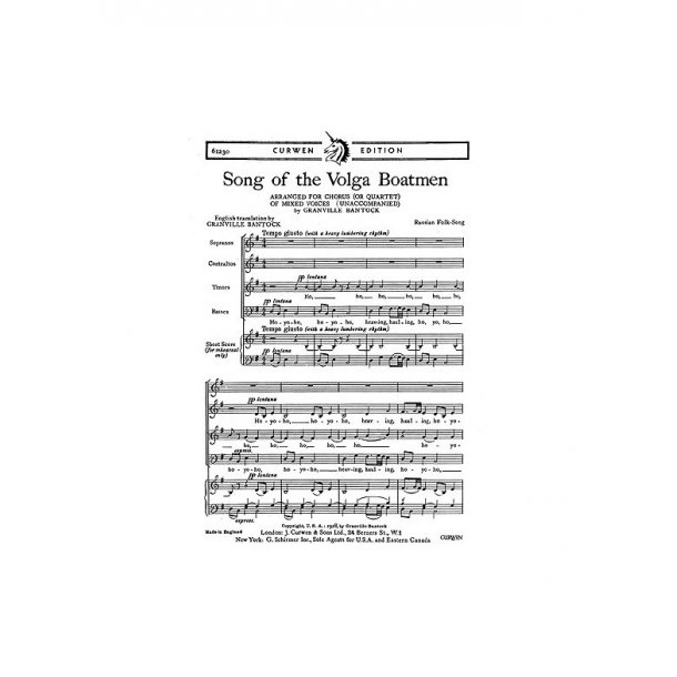 Bantock Song Volga Boatmen Satb