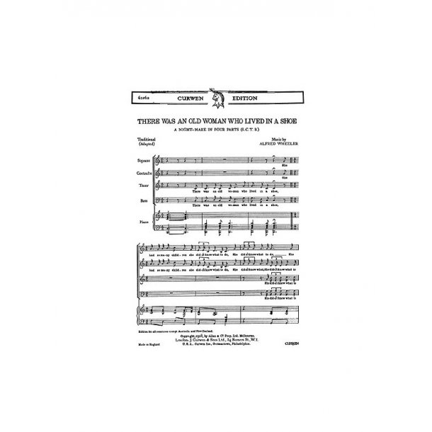 Wheeler There Old Woman Lived Satb