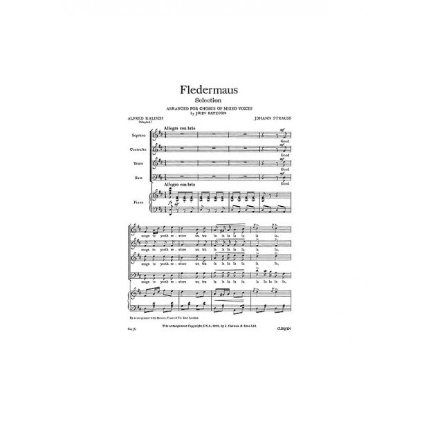 Strauss Fledermaus Satb