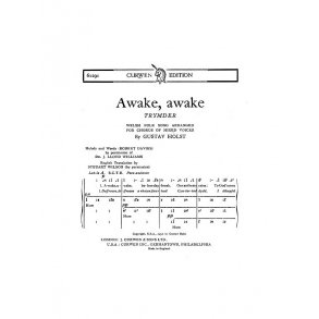 Holst Awake, Awake Satb Tonic Solfa