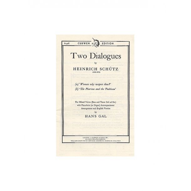 H Schutz: Two Dialogues