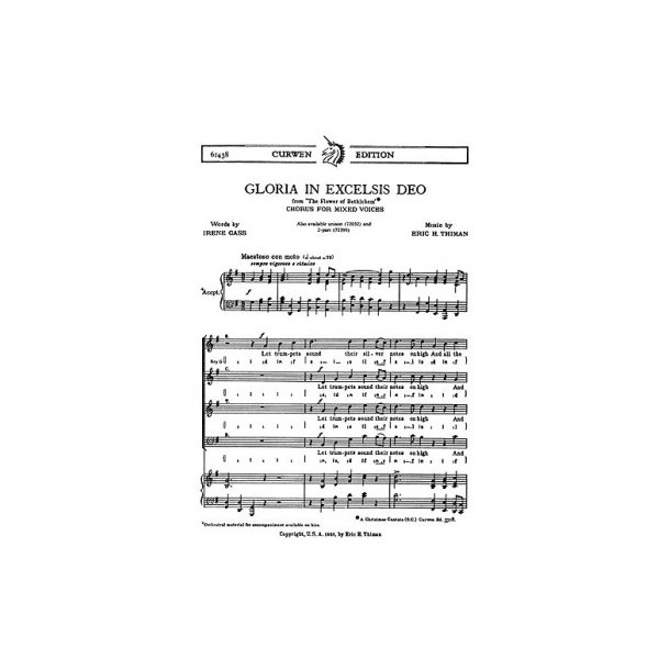 Thiman, E Gloria In Excelsis Deo Satb