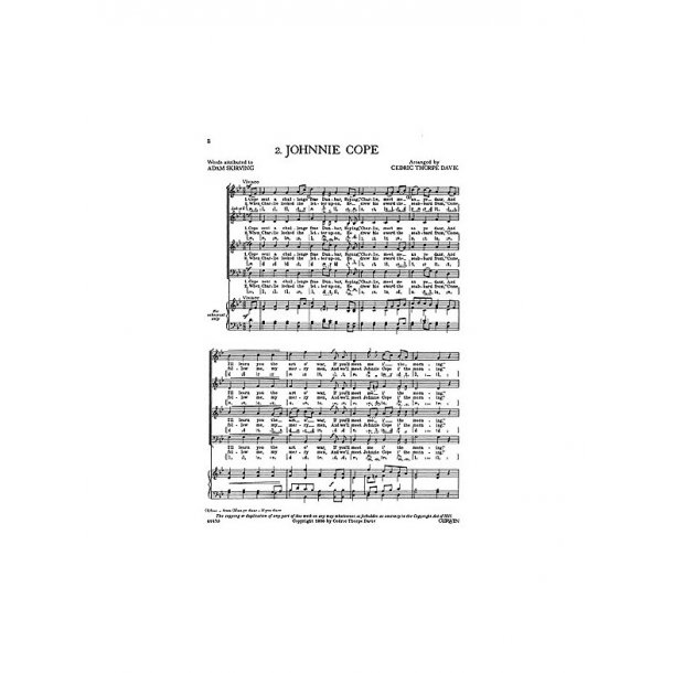 Cedric Thorpe Davie: Johnnie Cope (SATB and Piano)