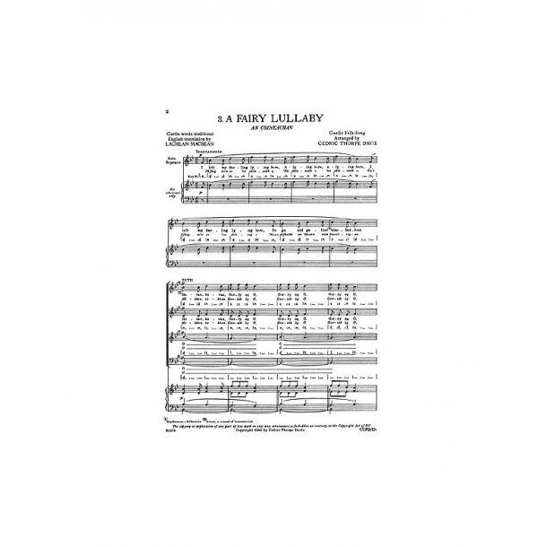 Davie, C A Fairy Lullaby Satb/Piano