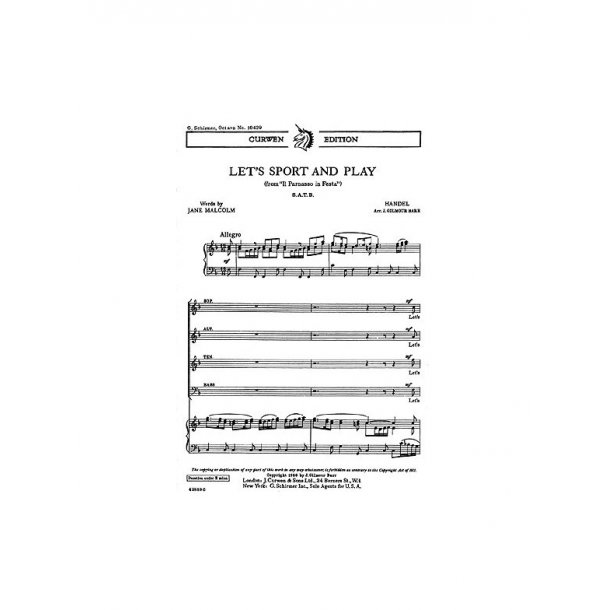 Handel Lets Sport And Play Satb