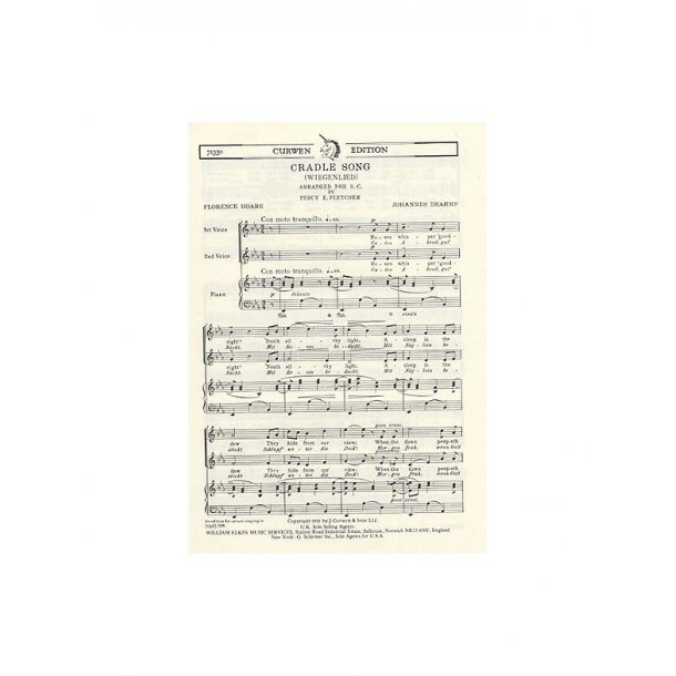 Johannes Brahms: Cradle Song (Wiegenlied)- SA/Piano