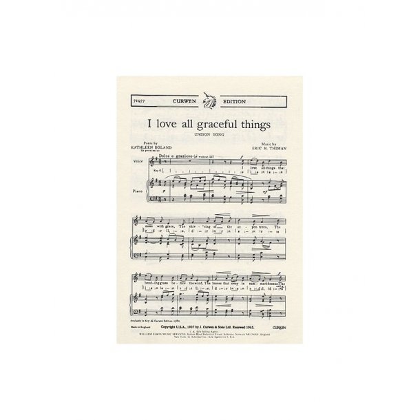 Eric Thiman: I Love All Graceful Things