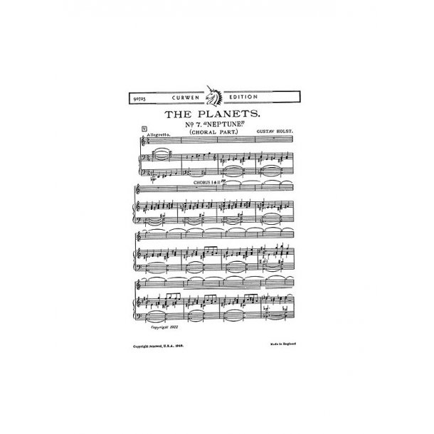 Gustav Holst: Neptune from The Planets Chorus Part