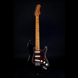 JS300 Electric Guitar from Jet Guitars  - Black : Roasted Maple Fretboard