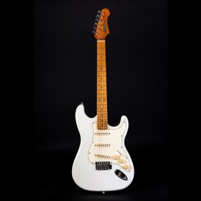 JS300 Electric Guitar from Jet Guitars  - White : Roasted Maple Fretboard