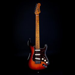 JS300 Elektrisk Guitar fra Jet Guitars - Sunburst: Roasted Maple Fretboard