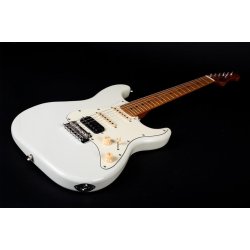JS400 Electric Guitar from Jet Guitars  - White : Roasted Maple Fretboard