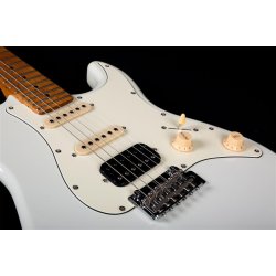 JS400 Electric Guitar from Jet Guitars  - White : Roasted Maple Fretboard