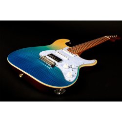 JS450 Elektrisk fra Jet Guitars - Trans Blue : Roasted Maple Fretboard