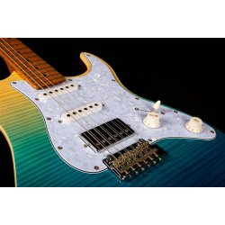 JS450 Elektrisk fra Jet Guitars - Trans Blue : Roasted Maple Fretboard