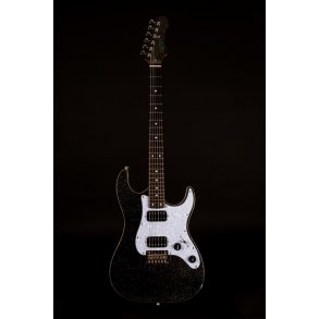 JS500 Electric Guitar from Jet Guitars  - Black Sparkle : Ebony Fretboard