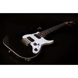 JS500 Electric Guitar from Jet Guitars  - Black Sparkle : Ebony Fretboard