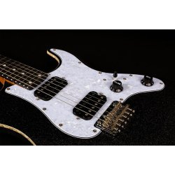 JS500 Electric Guitar from Jet Guitars  - Black Sparkle : Ebony Fretboard