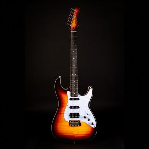 JS600 Electric Guitar from Jet Guitars  - Brown Sunburst : Ebony Fretboard