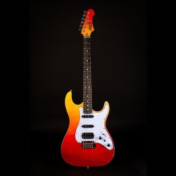 JS600 Electric Guitar from Jet Guitars  - Trans Red : Ebony Fretboard