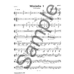 Mikko Heini&ouml;: Minimba I - For Four Guitars (Parts)