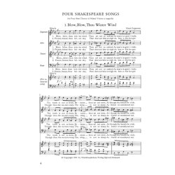 JEPPESEN FOUR SHAKESPEARE-SONGS SATB