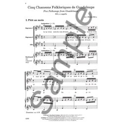 Cinq Chansons Folkloriques D'Guadeloupe