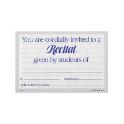 Recital Invitation (25 Postcards)