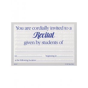 Recital Invitation (25 Postcards)