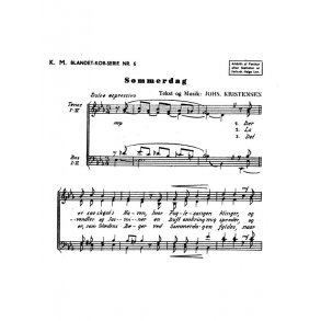 Johannes Kristensen: Sommerdag (TTBB)